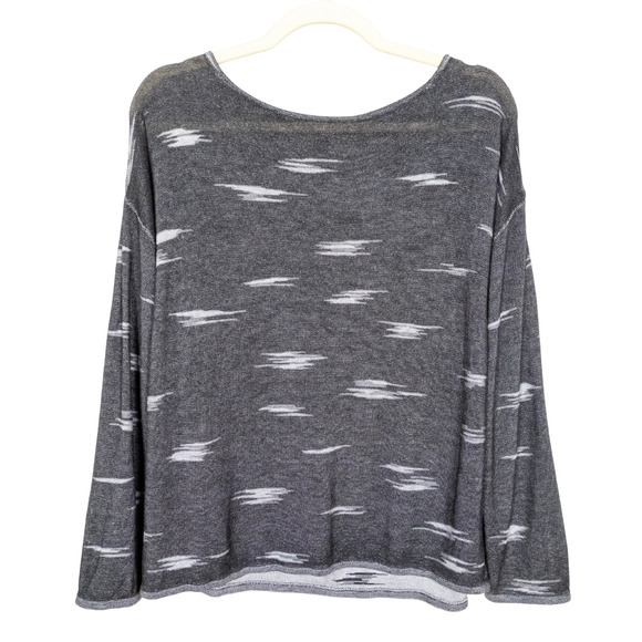 EILEEN FISHER Black Grey Patterned Tencel Knit Lightweight Sweater Women's Small - Picture 2 of 6